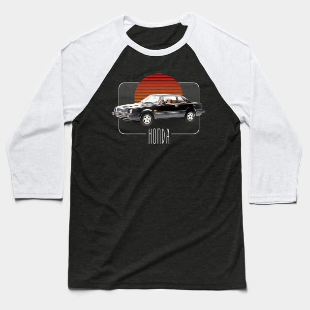 Honda Prelude  Retro Classic Car Lover Design Baseball T-Shirt by DankFutura